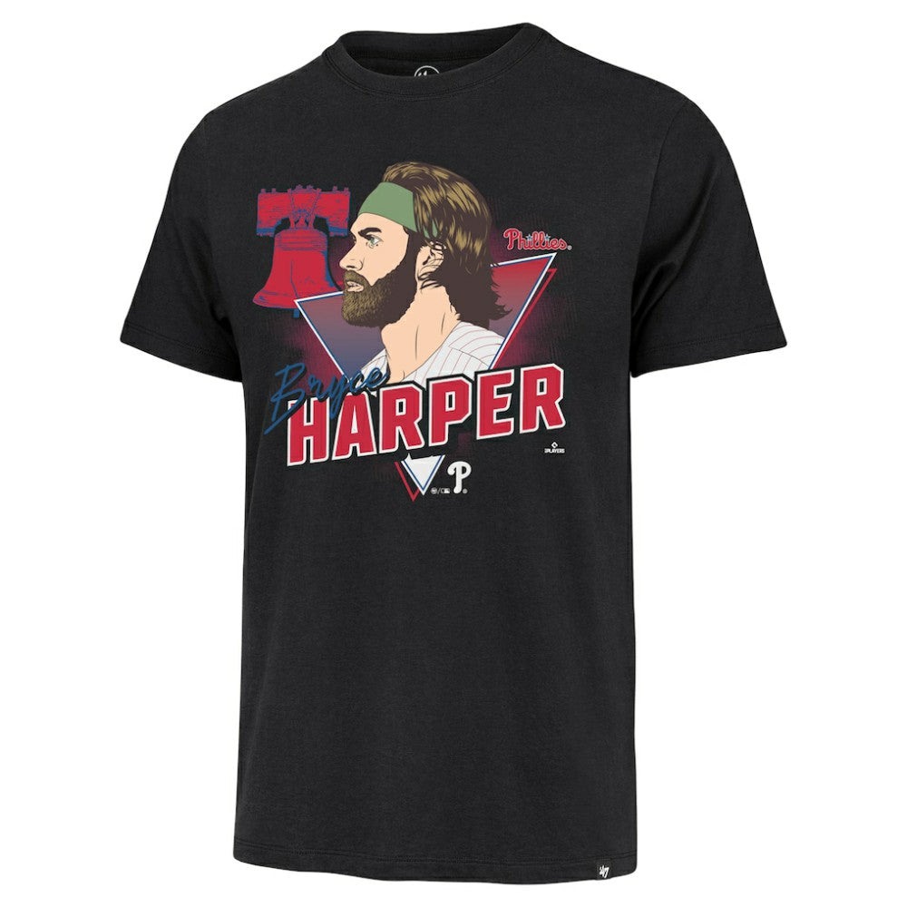Bryce Harper Philadelphia Phillies '47 Player Caricature Franklin T-Shirt On Sale