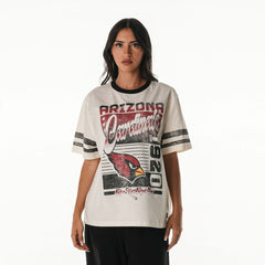 Arizona Cardinals The Wild Collective Women's Vintage Drop Shoulder Oversized Boyfriend T-Shirt Cream - NFL