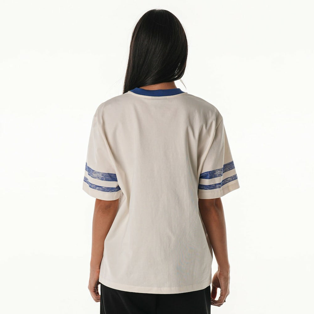 Buffalo Bills The Wild Collective Women's Vintage Drop Shoulder Oversized Boyfriend T-Shirt Cream - NFL