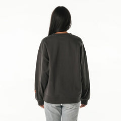Washington Commanders The Wild Collective Women's Rock Crystal Oversized Crewneck Sweatshirt Charcoal - NFL