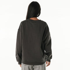 Baltimore Ravens The Wild Collective Women's Rock Crystal Oversized Crewneck Sweatshirt Charcoal - NFL