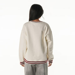 Washington Commanders The Wild Collective Women's Oversized Vintage French Terry Sweatshirt Cream - NFL