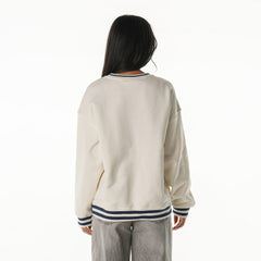 Indianapolis Colts The Wild Collective Women's Oversized Vintage French Terry Sweatshirt Cream - NFL
