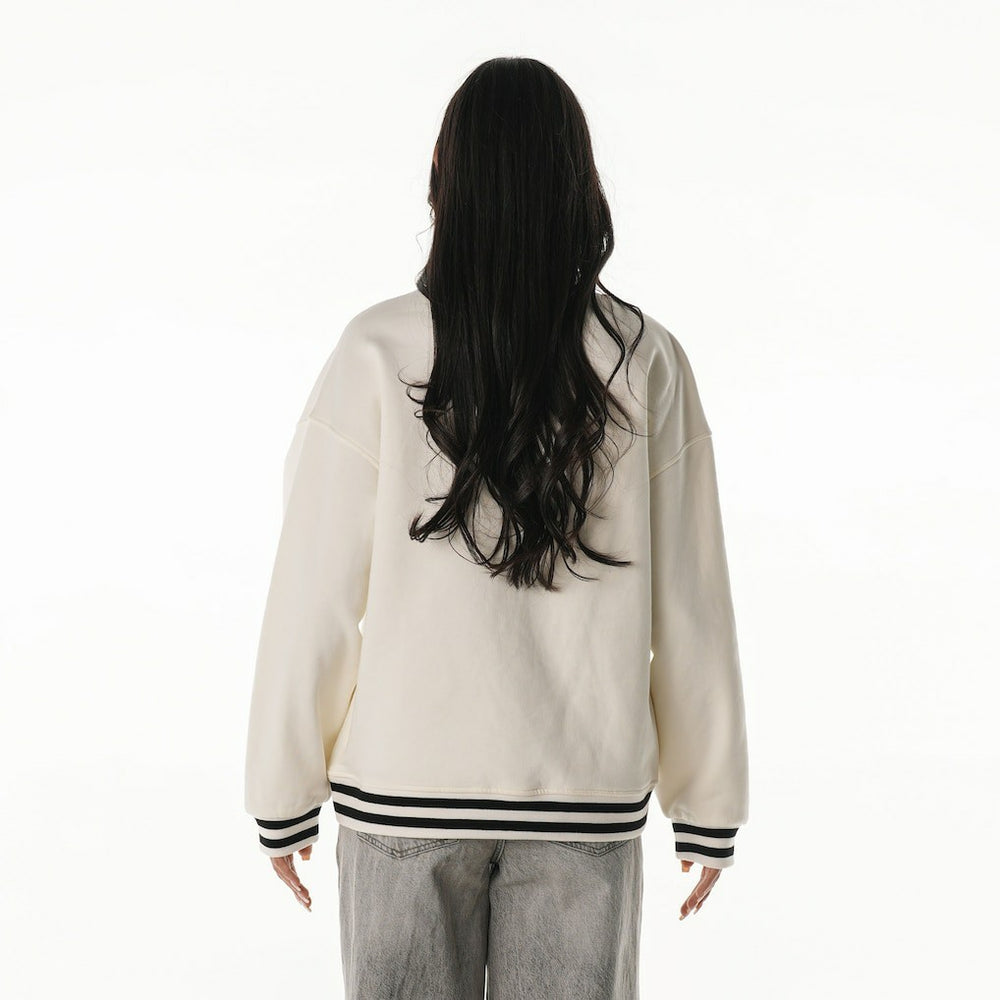 Las Vegas Raiders The Wild Collective Women's Oversized Vintage French Terry Sweatshirt Cream - NFL