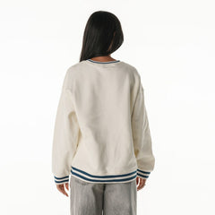 Miami Dolphins The Wild Collective Women's Oversized Vintage French Terry Sweatshirt Cream - NFL