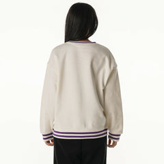 Minnesota Vikings The Wild Collective Women's Oversized Vintage French Terry Sweatshirt Cream - NFL