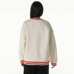 San Francisco 49ers The Wild Collective Women's Oversized Vintage French Terry Sweatshirt Cream - NFL