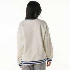 Buffalo Bills The Wild Collective Women's Oversized Vintage French Terry Sweatshirt Cream - NFL