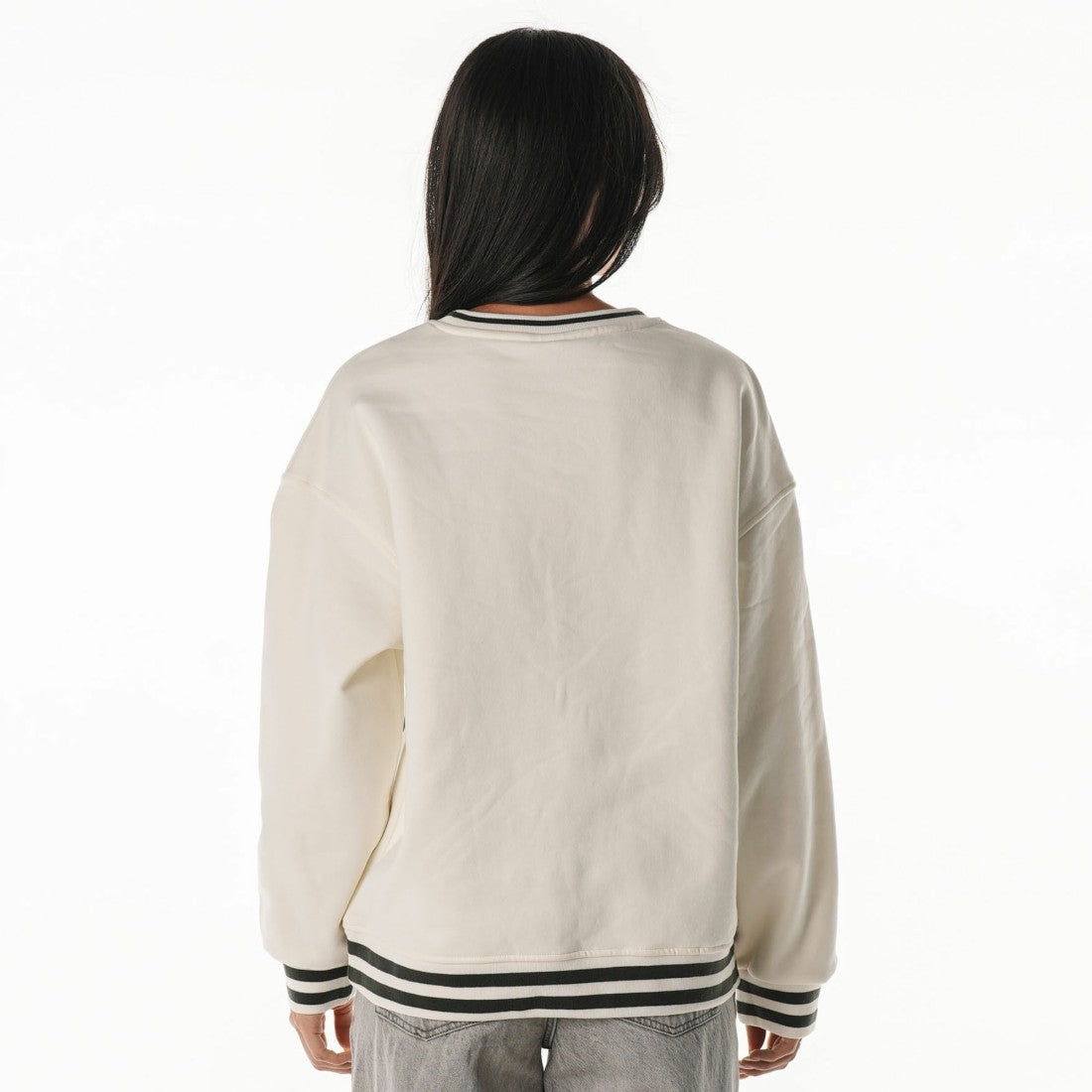Green Bay Packers The Wild Collective Women's Oversized Vintage French Terry Sweatshirt Cream - NFL