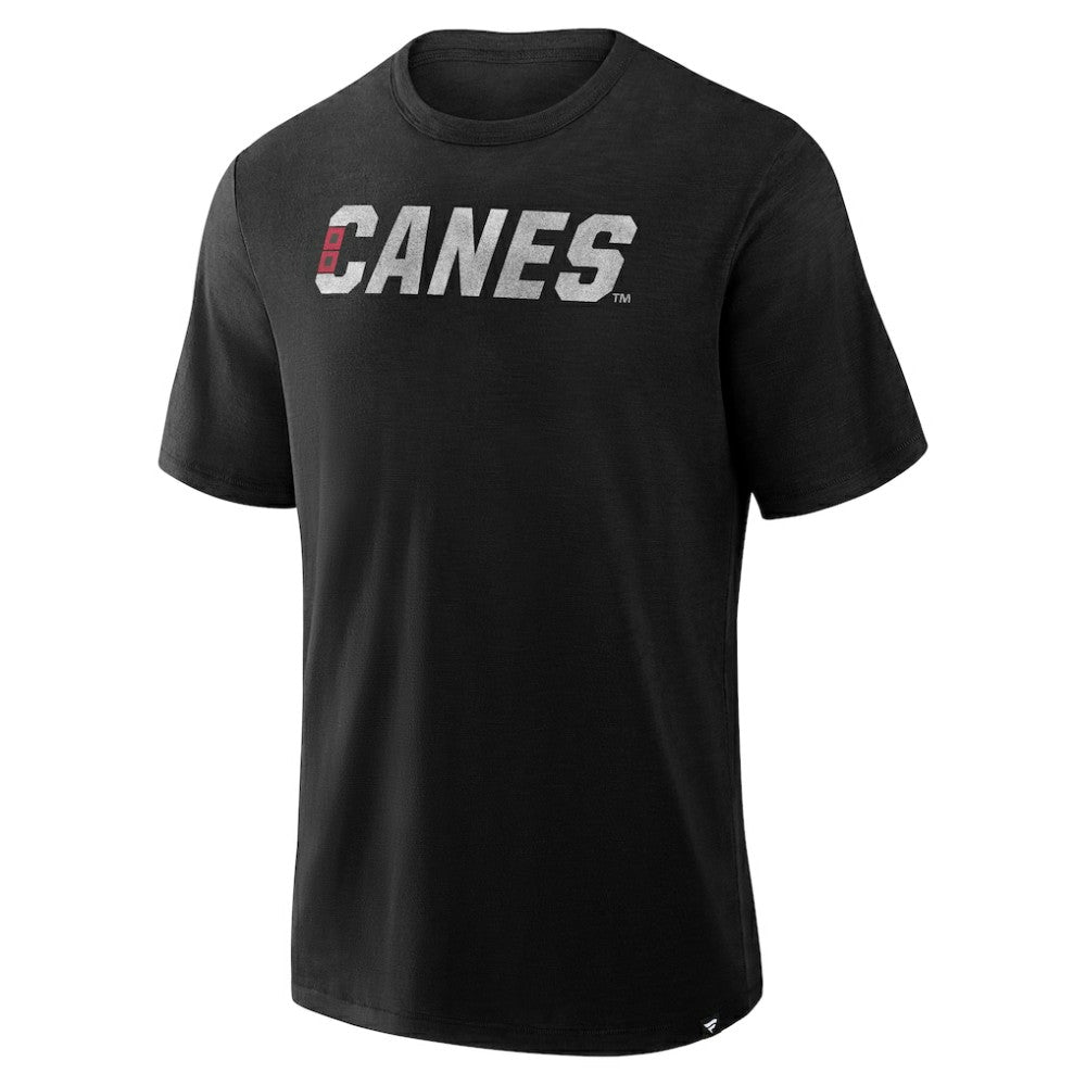 Carolina Hurricanes - Fanatics Play Distressed Wordmark Stadium Slub T-Shirt Black