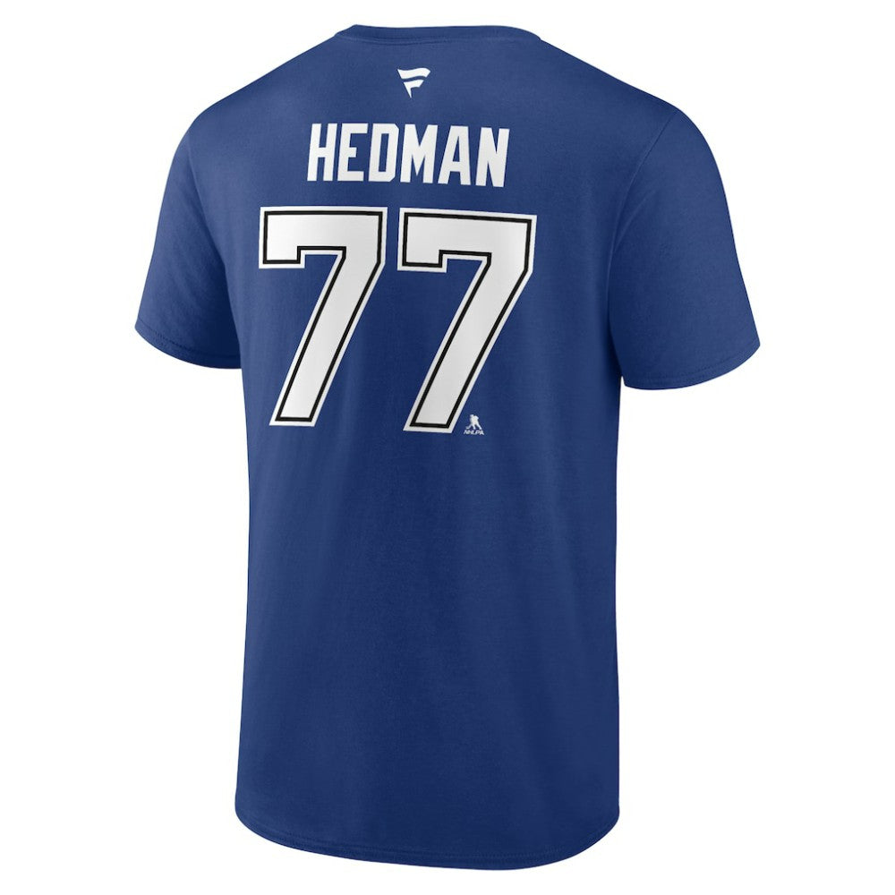 Victor Hedman Tampa Bay Lightning - Fanatics Authentic Stack Name & Number T-Shirt Blue