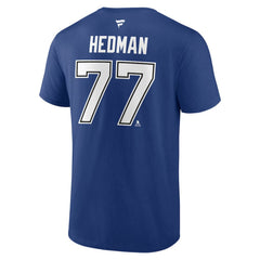 Victor Hedman Tampa Bay Lightning - Fanatics Authentic Stack Name & Number T-Shirt Blue