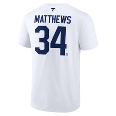 Auston Matthews Toronto Maple Leafs - Fanatics Authentic Stack Name & Number T-Shirt White