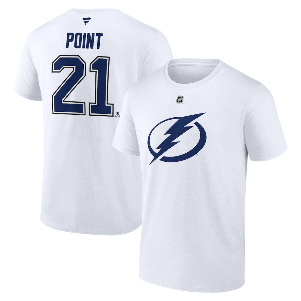 Brayden Point Tampa Bay Lightning - Fanatics Authentic Stack Name & Number T-Shirt White