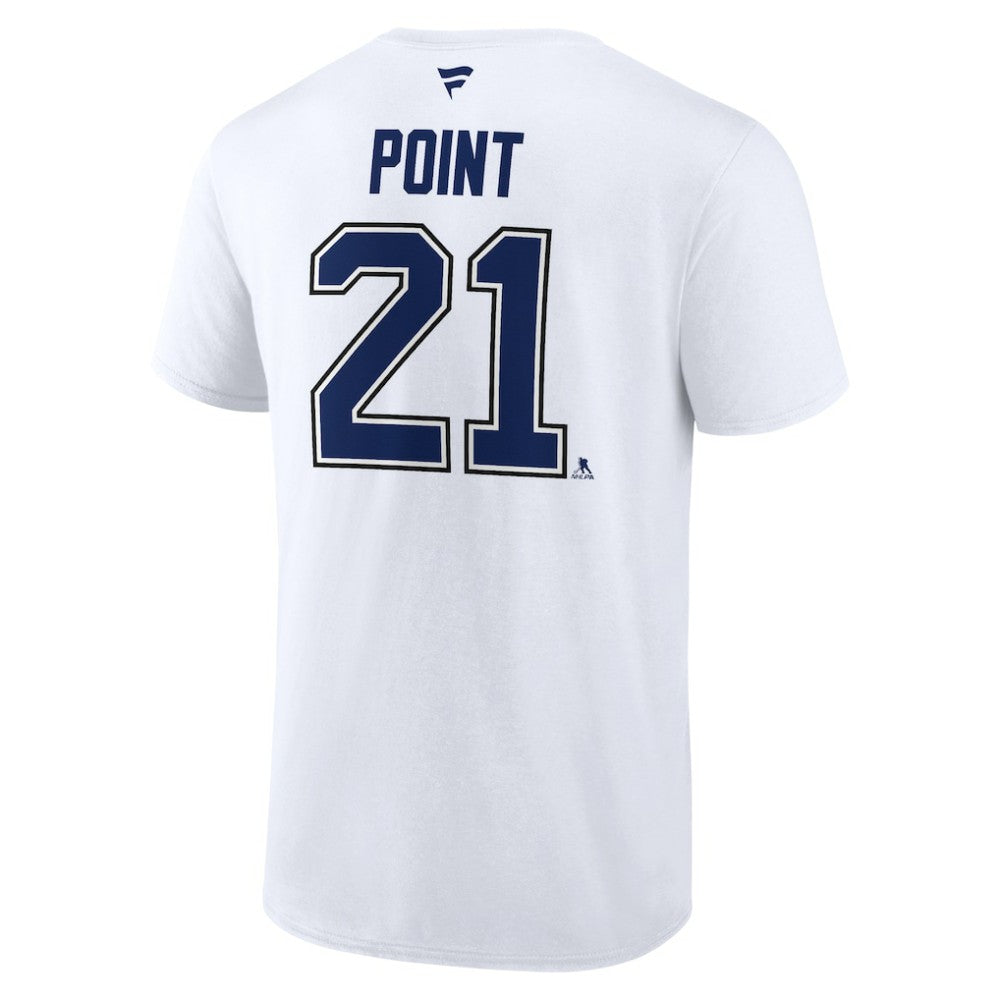 Brayden Point Tampa Bay Lightning - Fanatics Authentic Stack Name & Number T-Shirt White
