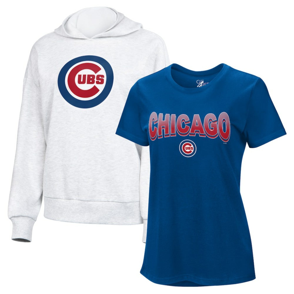 Chicago Cubs G-III 4Her by Carl Banks Women's T-Shirt and Hoodie Combo Pack Clearance