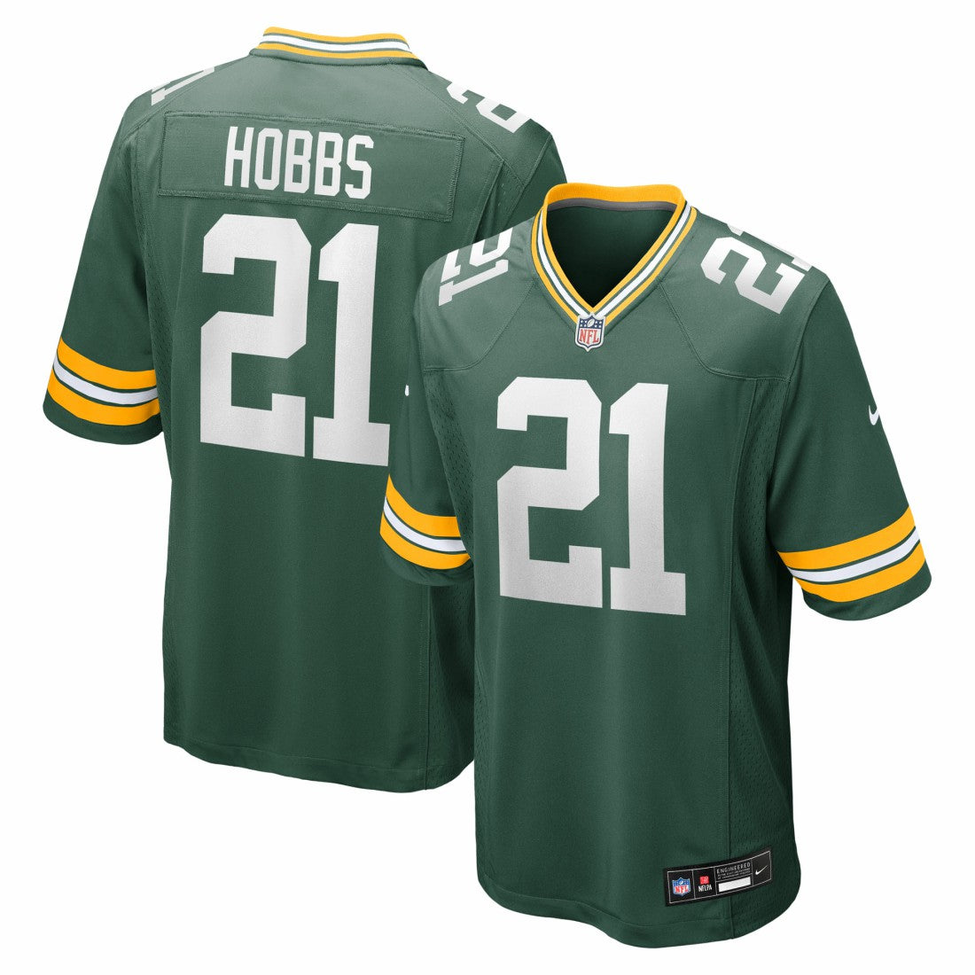Nate Hobbs Green Bay Packers Team Game Jersey Green - Nike