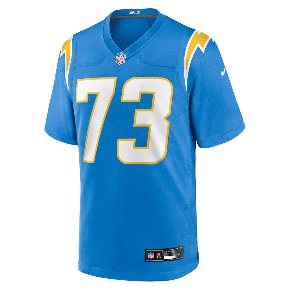 Mekhi Becton Los Angeles Chargers Team Game Jersey Powder Blue - Nike