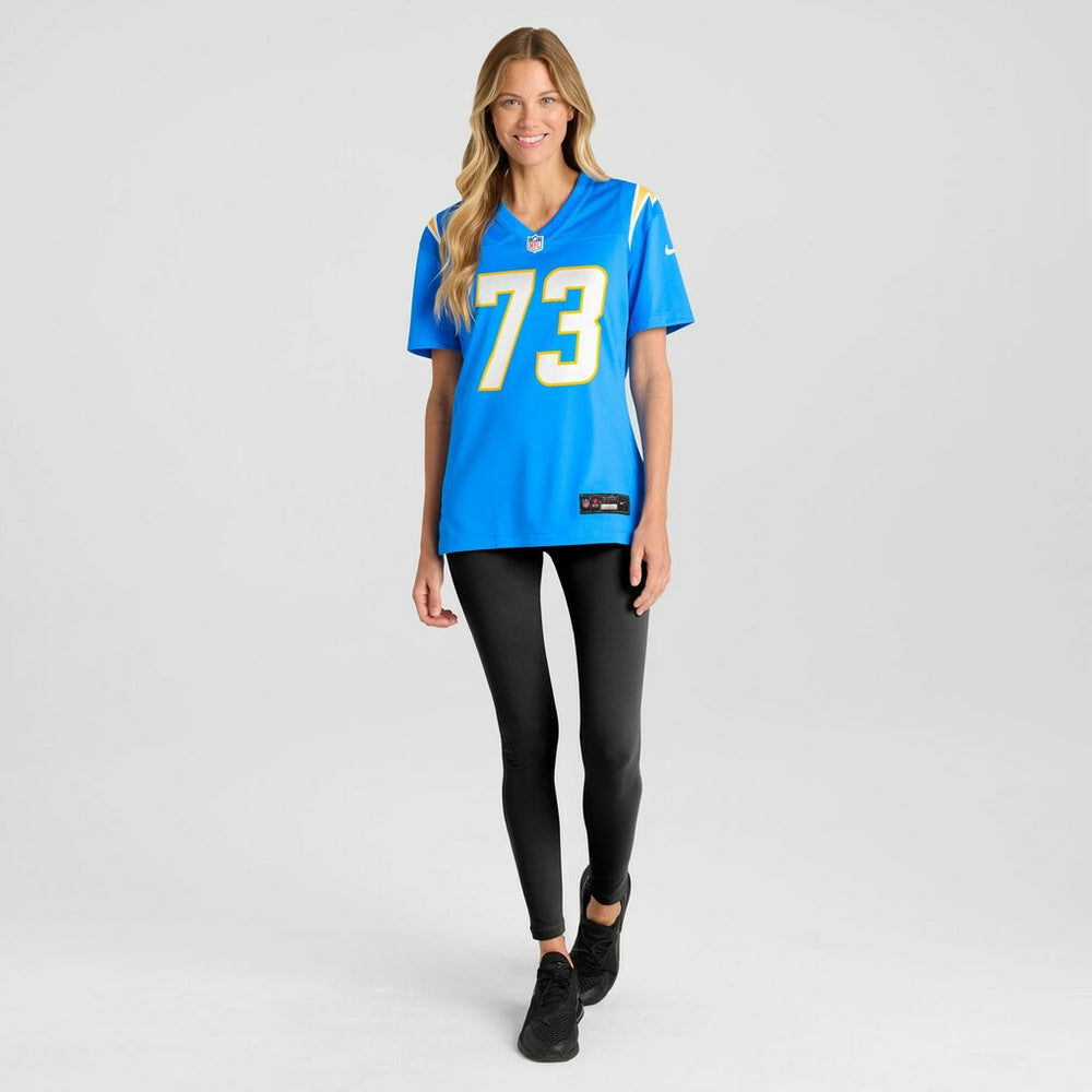 Mekhi Becton Los Angeles Chargers Women's Team Game Jersey Powder Blue - Nike