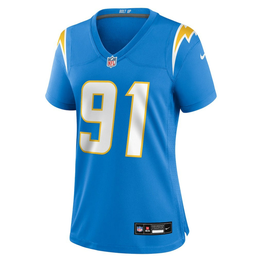 Da'Shawn Hand Los Angeles Chargers Women's Team Game Jersey Powder Blue - Nike