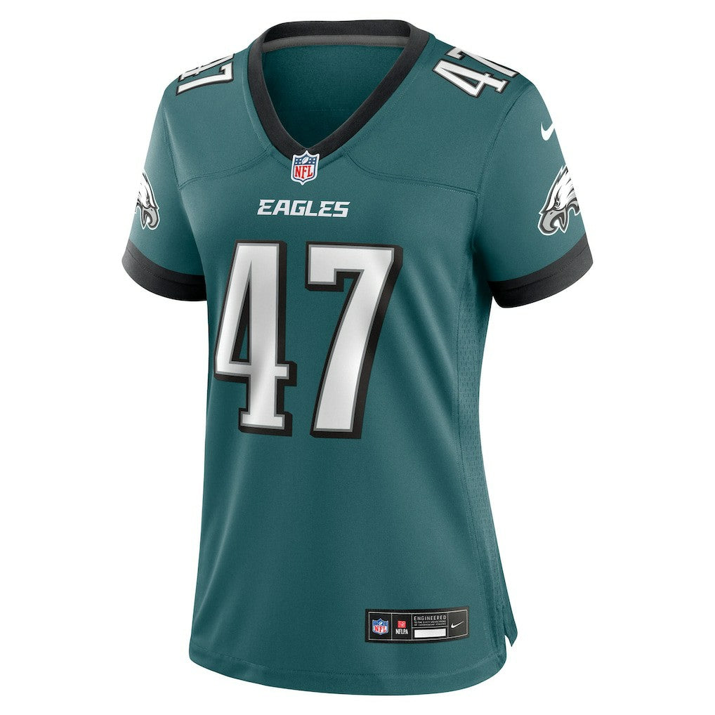 Charley Hughlett Philadelphia Eagles Women's Team Game Jersey Midnight Green - Nike
