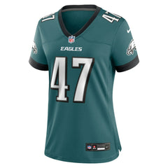 Charley Hughlett Philadelphia Eagles Women's Team Game Jersey Midnight Green - Nike