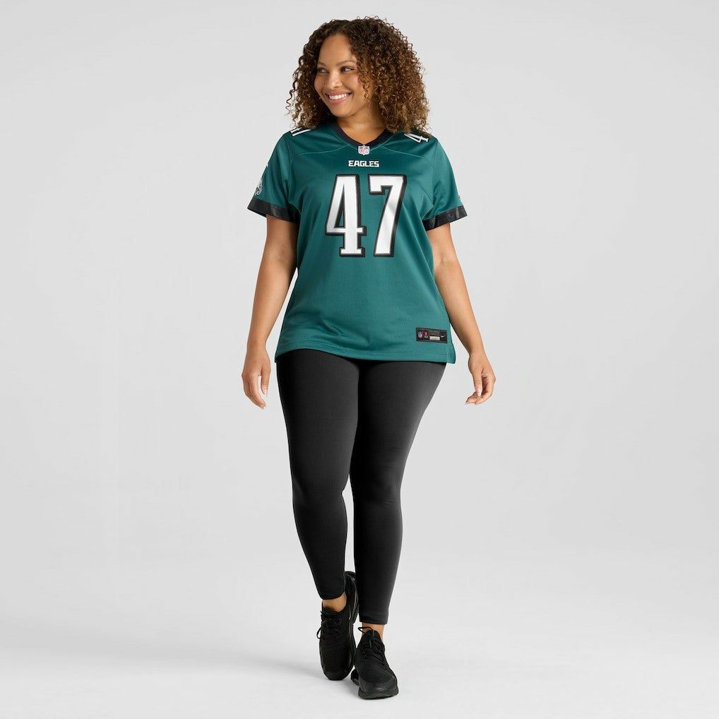 Charley Hughlett Philadelphia Eagles Women's Team Game Jersey Midnight Green - Nike