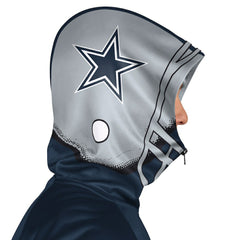 Dallas Cowboys Pro Player Helmet Full-Zip Hooded Track Jacket Navy/Gray - NFL