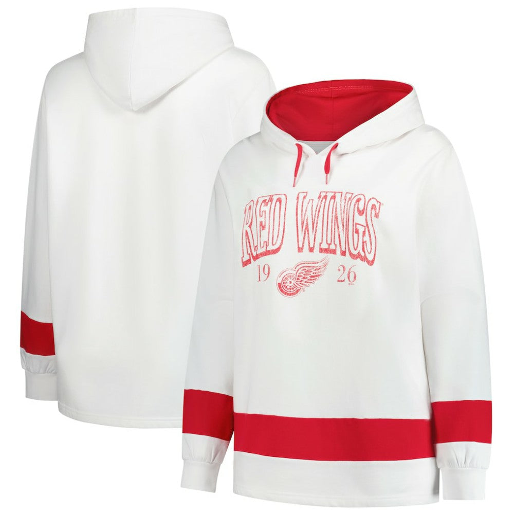 Detroit Red Wings - Profile Women's Plus Size Hoodie White