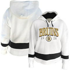 Boston Bruins Profile Women's Plus Size Hoodie White