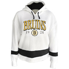 Boston Bruins Profile Women's Plus Size Hoodie White