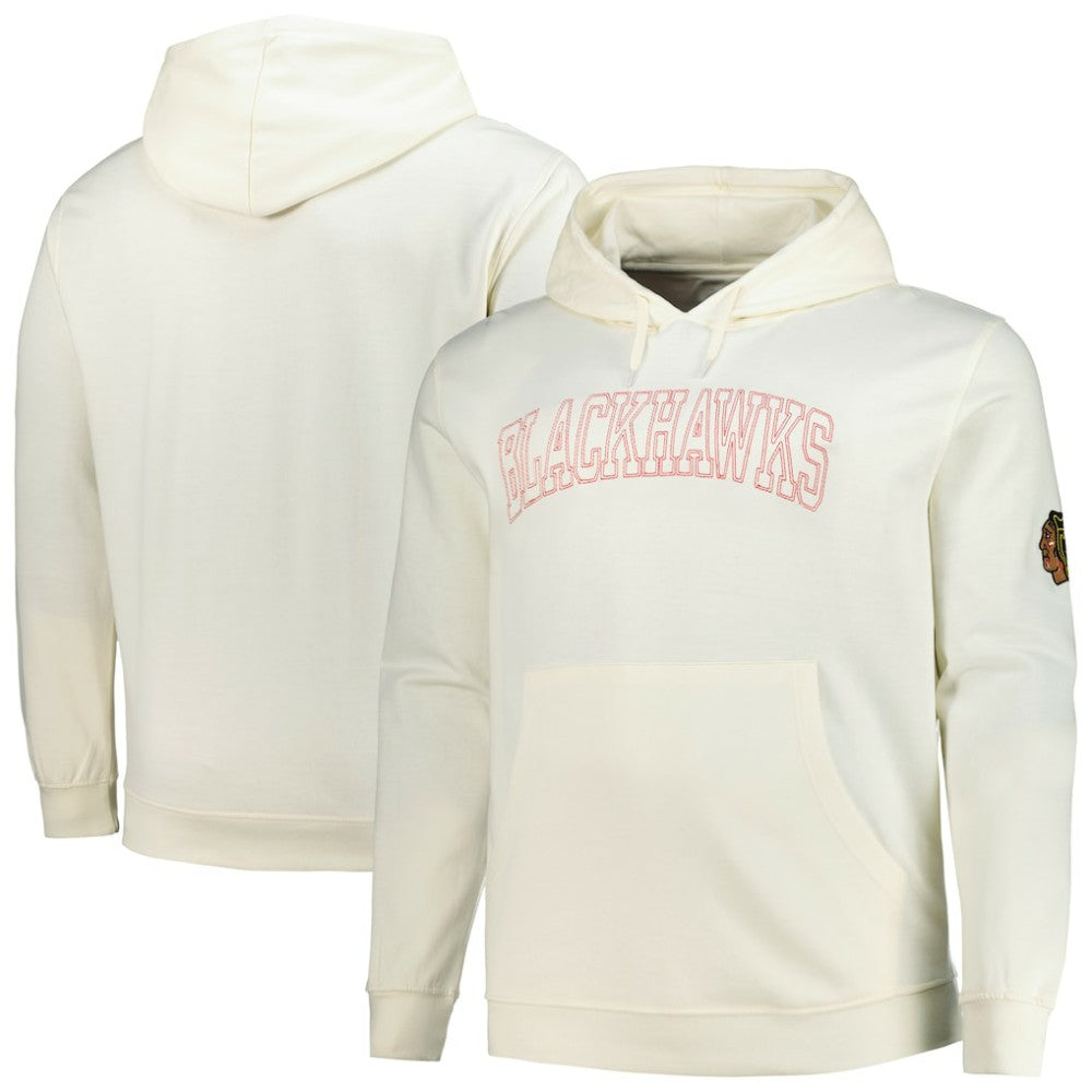 Chicago Blackhawks Fanatics Big &Tall Stitch Hoodie Cream