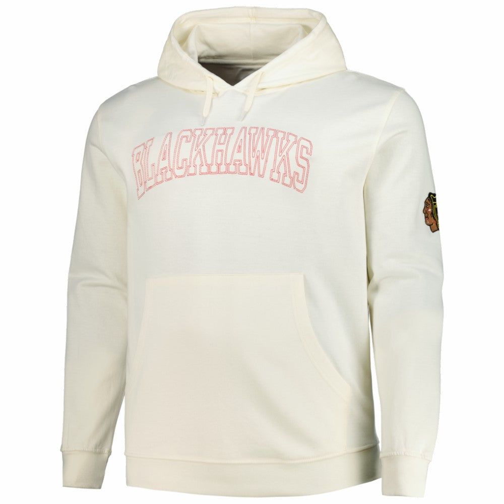 Chicago Blackhawks Fanatics Big &Tall Stitch Hoodie Cream