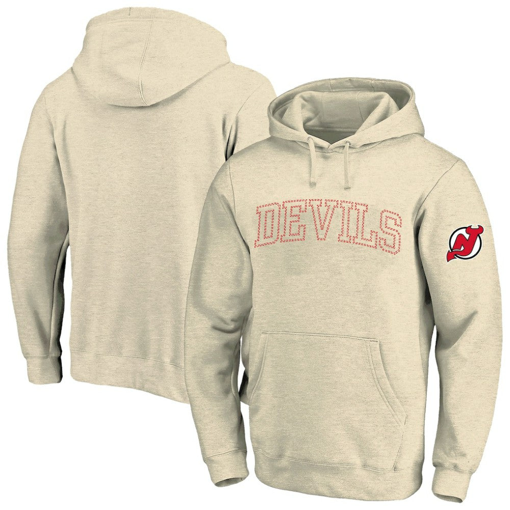 New Jersey Devils - Fanatics Big &Tall Stitch Hoodie Cream