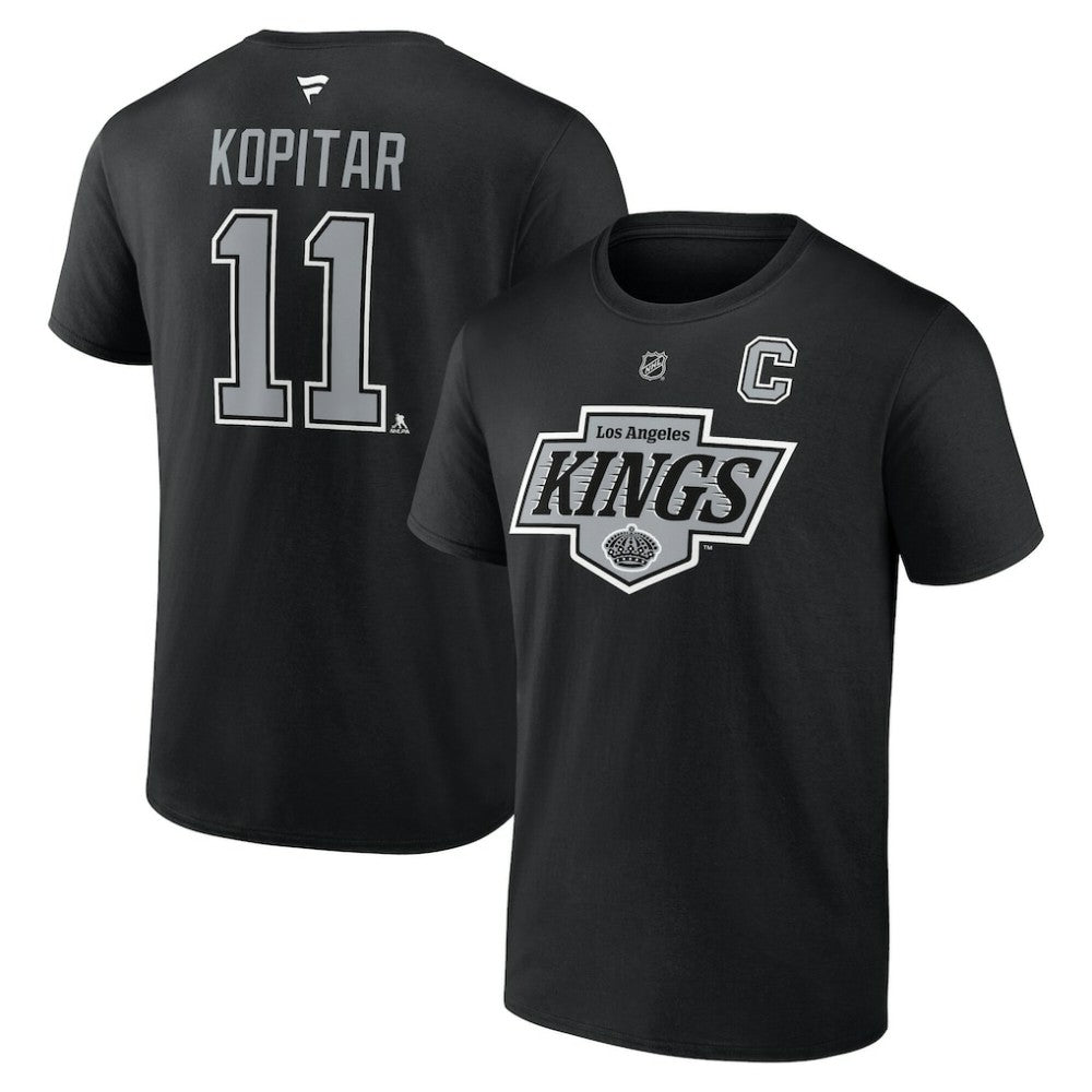 Anze Kopitar Los Angeles Kings - Fanatics Authentic Stack Name & Number T-Shirt Black