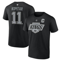 Anze Kopitar Los Angeles Kings - Fanatics Authentic Stack Name & Number T-Shirt Black