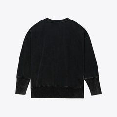 Buffalo Bills Women's Delineate Mineral Wash Crewneck Sweatshirt Black - Mitchell & Ness