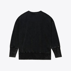 Seattle Seahawks Women's Delineate Mineral Wash Crewneck Sweatshirt Black - Mitchell & Ness