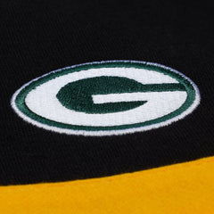 Green Bay Packers Women's Cropped Long Sleeve Rugby Polo Black - Mitchell & Ness