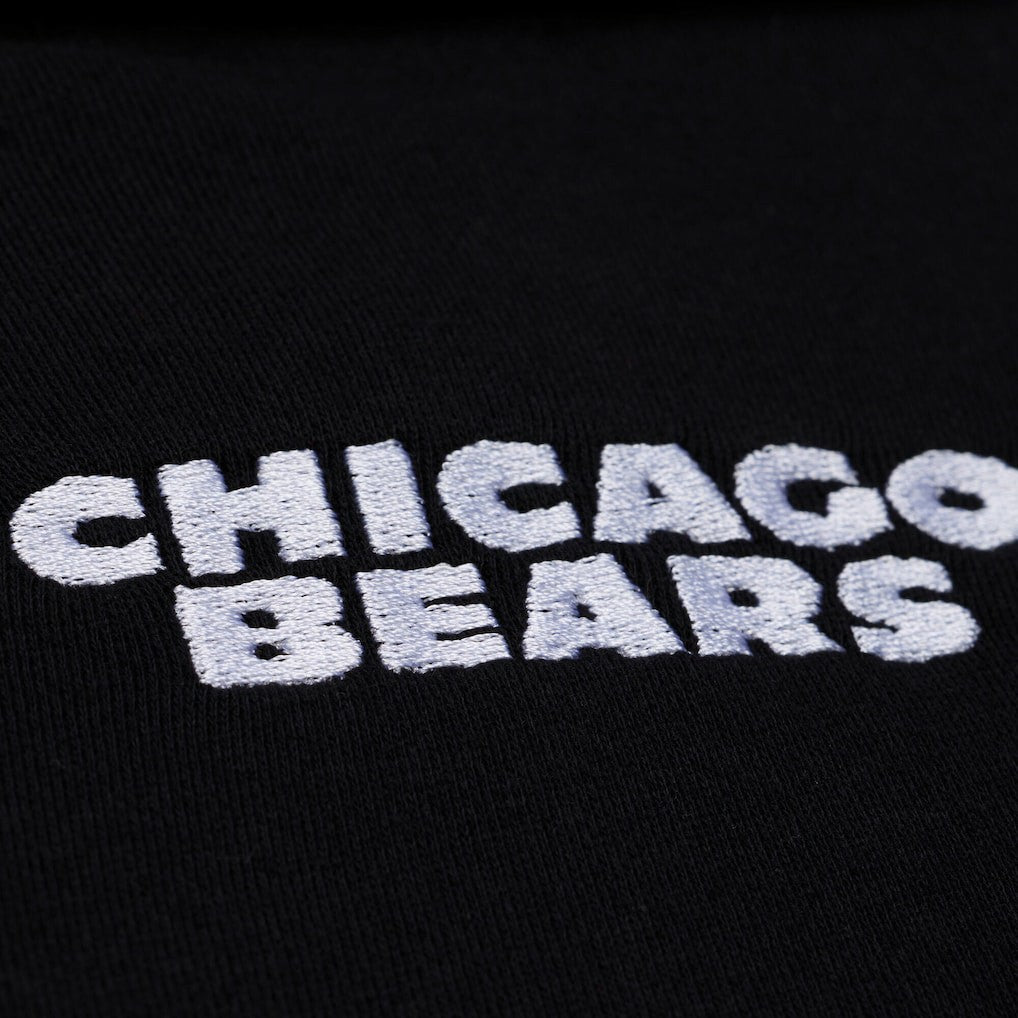 Chicago Bears Women's Cropped Long Sleeve Rugby Polo Black - Mitchell & Ness