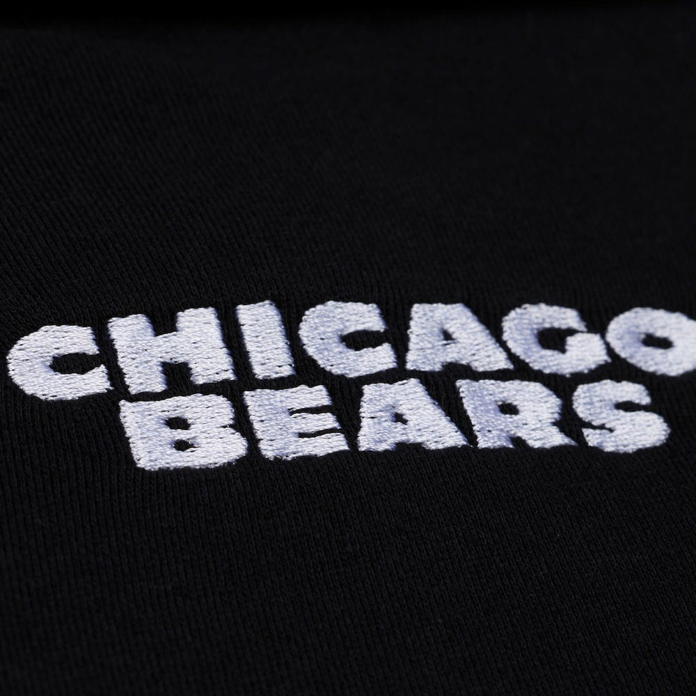 Chicago Bears Women's Cropped Long Sleeve Rugby Polo Black - Mitchell & Ness