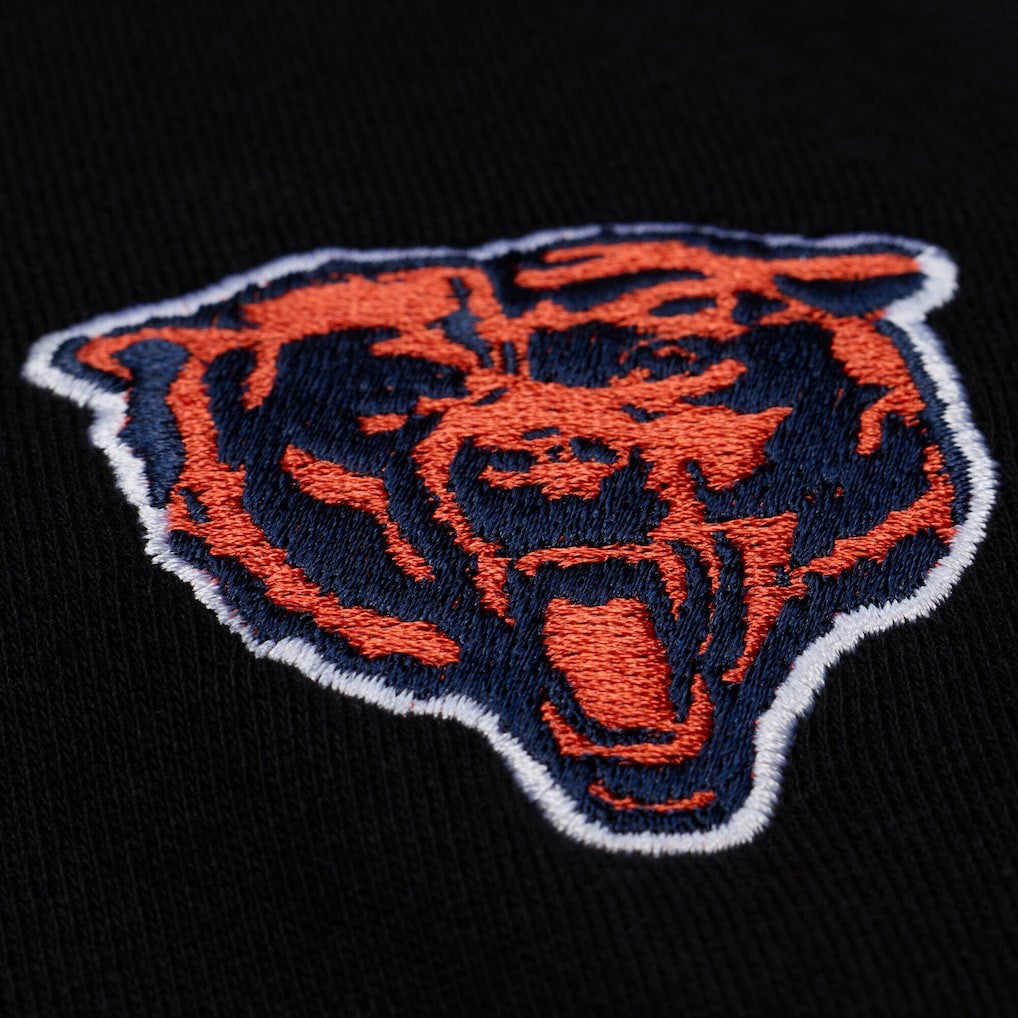 Chicago Bears Women's Cropped Long Sleeve Rugby Polo Black - Mitchell & Ness
