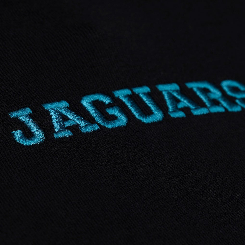 Jacksonville Jaguars Women's Throwback Cropped Long Sleeve Rugby Polo Black - Mitchell & Ness