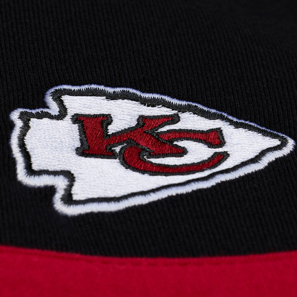 Kansas City Chiefs Women's Cropped Long Sleeve Rugby Polo Black - Mitchell & Ness