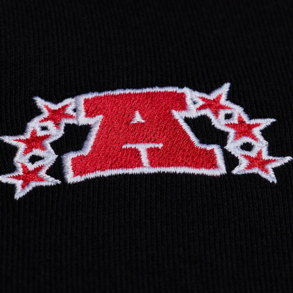 Kansas City Chiefs Women's Cropped Long Sleeve Rugby Polo Black - Mitchell & Ness
