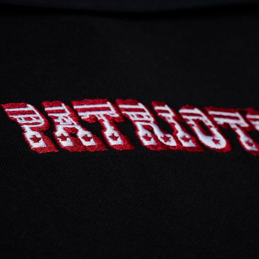New England Patriots Women's Throwback Cropped Long Sleeve Rugby Polo Black - Mitchell & Ness