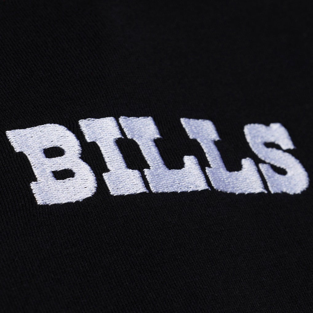 Buffalo Bills Women's Throwback Cropped Long Sleeve Rugby Polo Black - Mitchell & Ness