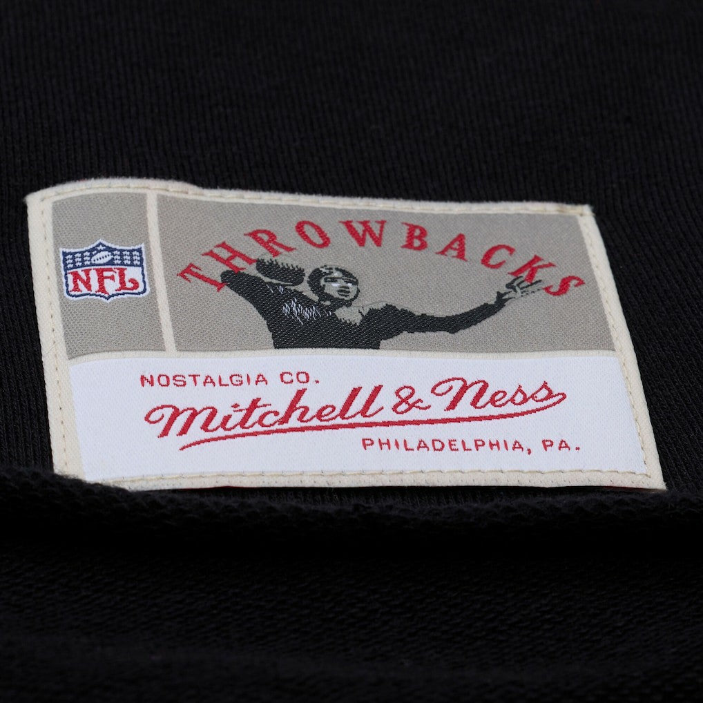 San Francisco 49ers Women's Cropped Long Sleeve Rugby Polo Black - Mitchell & Ness