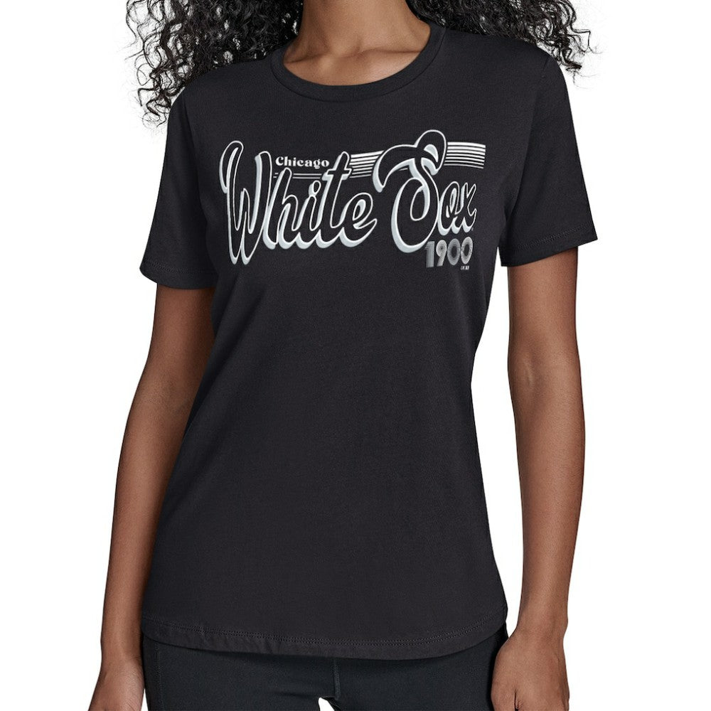 Chicago White Sox Starter Women's Groovy Script Team Fitted T-Shirt discount