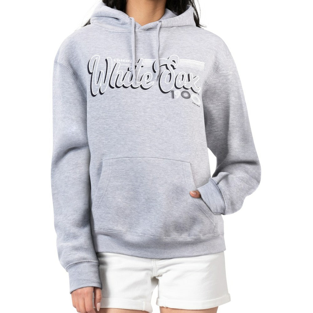Chicago White Sox Starter Women's Groovy Script Team Fleece Pullover Hoodie Clearance